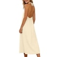 thumbnail image 6 of ChaoHeng Womens Dresses Sundresses for Ombre Gradient V Neck Sleeveless Long Flowy Summer Yellow M, 6 of 8