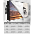 thumbnail image 7 of Outdoor TV Cover 30 to 32 Inch Weatherproof, Vintage Watercolor Waterproof TV Screen Protector for Outside Decor with Zipper and Pocket 30"L x 19"H&nbsp; , Zebra Pattern Texture Black White, 7 of 7