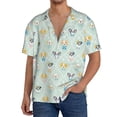 thumbnail image 2 of Picia Different Breeds of Dogs Men's Linen Shirts Short Sleeve Cuban Beach Shirts Casual Shirts Button Down Shirt for Men Beach Summer Wedding Shirt-Medium, 2 of 7