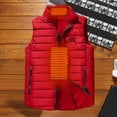 thumbnail image 5 of Feancey Kids' Puffer Heated Vest 2 Zones Electric Heating Vest for Boys and Girls Sleeveless Stand Collar Down Coats with Pockets Red 12 Years, 5 of 10