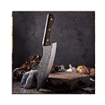 thumbnail image 3 of Cuchillo Chef De Cocina Profesional De Acero Forjado A Mano cafe naranja estuche, 3 of 4