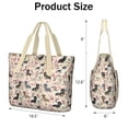 thumbnail image 3 of Tote Bag for Women - Dachshund and Flower Shoulder Bag - Large Utility Work Duffle Bag with Zipper Handbag for Travel, Work, Sprots, 3 of 5