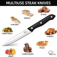 thumbnail image 4 of MYVIT Steak Knives Set of 6,Sharp Stainless Steel Serrated Steak Set for Kitchen,Dishwasher Safe Meat Cutting Knife with Giftbox, 4 of 10