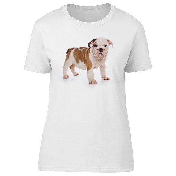 Cute English Bulldog Puppy T-Shirt Women -Image by Shutterstock, Female Large
