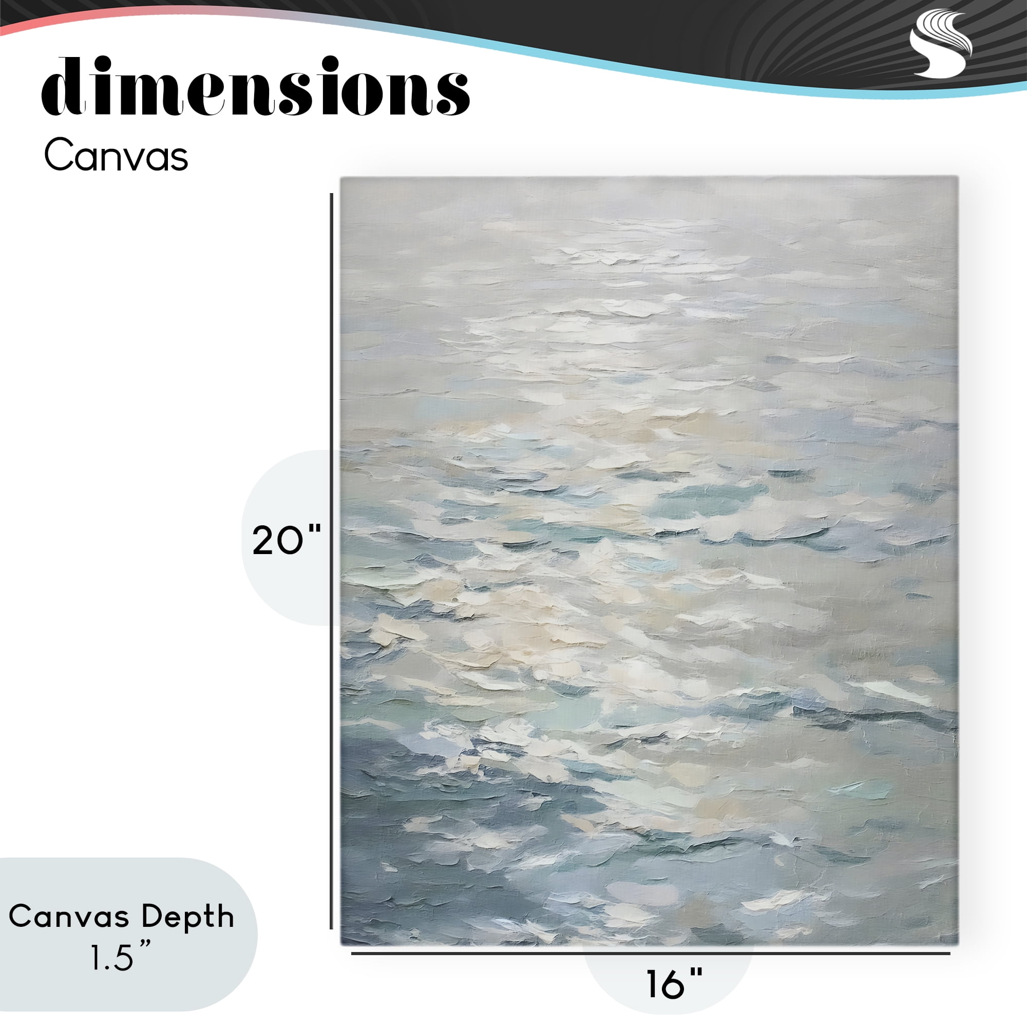 Stupell Industries Shallow Reflections Calm Sea Canvas Wall Art, design by Riley B