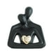 thumbnail image 3 of Estatua de pareja de cerámica, figura de amantes, arte artesanal, escultura romántica, decoración para el hogar. Negro, 3 of 9