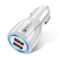 thumbnail image 1 of Cargador de coche USB Dual GETIHU de 20W, enchufe de carga de teléfono de carga rápida QC LED para iPhone 13 12 iPad Airpods Huawei Samsung Xiaomi 11 LG Tan Jianjun  unisex, 1 of 2