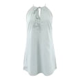 thumbnail image 1 of Vestido George para Mujer Tipo Lino Cuello Halter Sin Manga Escote Amplio Verde Talla EG, 1 of 4