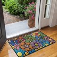 thumbnail image 2 of Pioneer Flower Floral Print Pattern Door Rugs,Washable Non Slip Door Mats Indoor,Decorative Door Mats,Entry Mat Indoor for Entrance,Bedroom,Kitchen,Bathroom,30"x17", 2 of 6