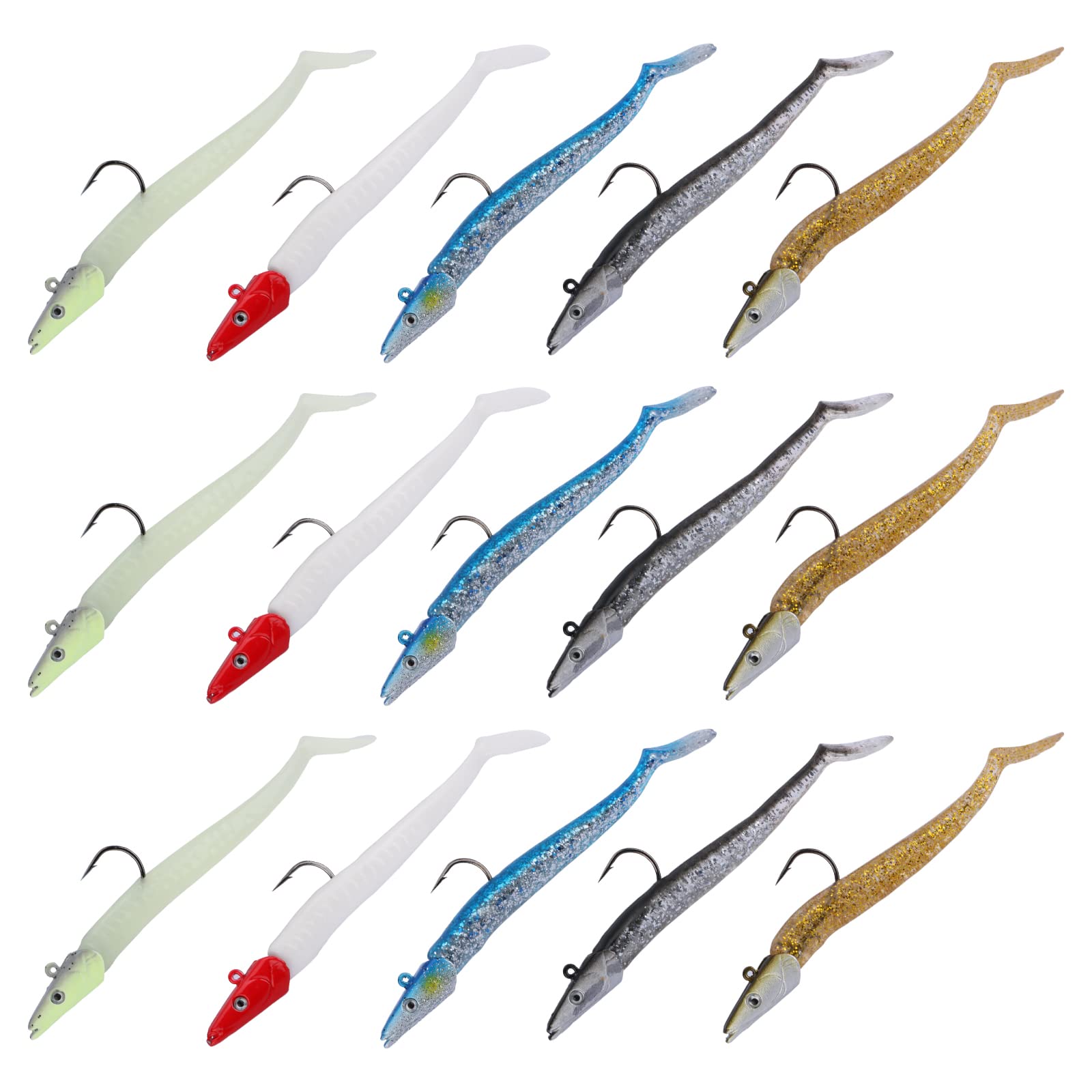 Goture Soft Fishing Lures jig Heads, Saltwater Freshwater Minnow
