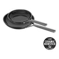 thumbnail image 1 of ZWILLING Milano 2 Piece Aluminum Fry Pan Set, Black, 1 of 6