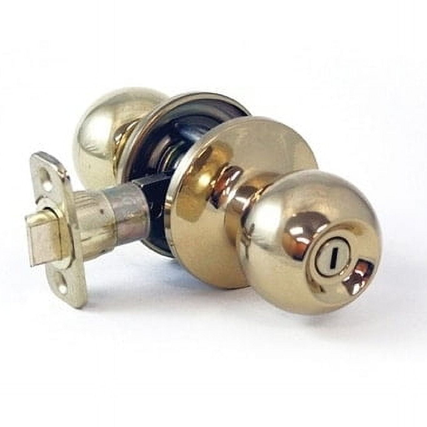 Atlas Door Locks, 1732191, Polished Brass Privacy Ball Knob Door Lock, Bed & Bath, Color: Polished Brass