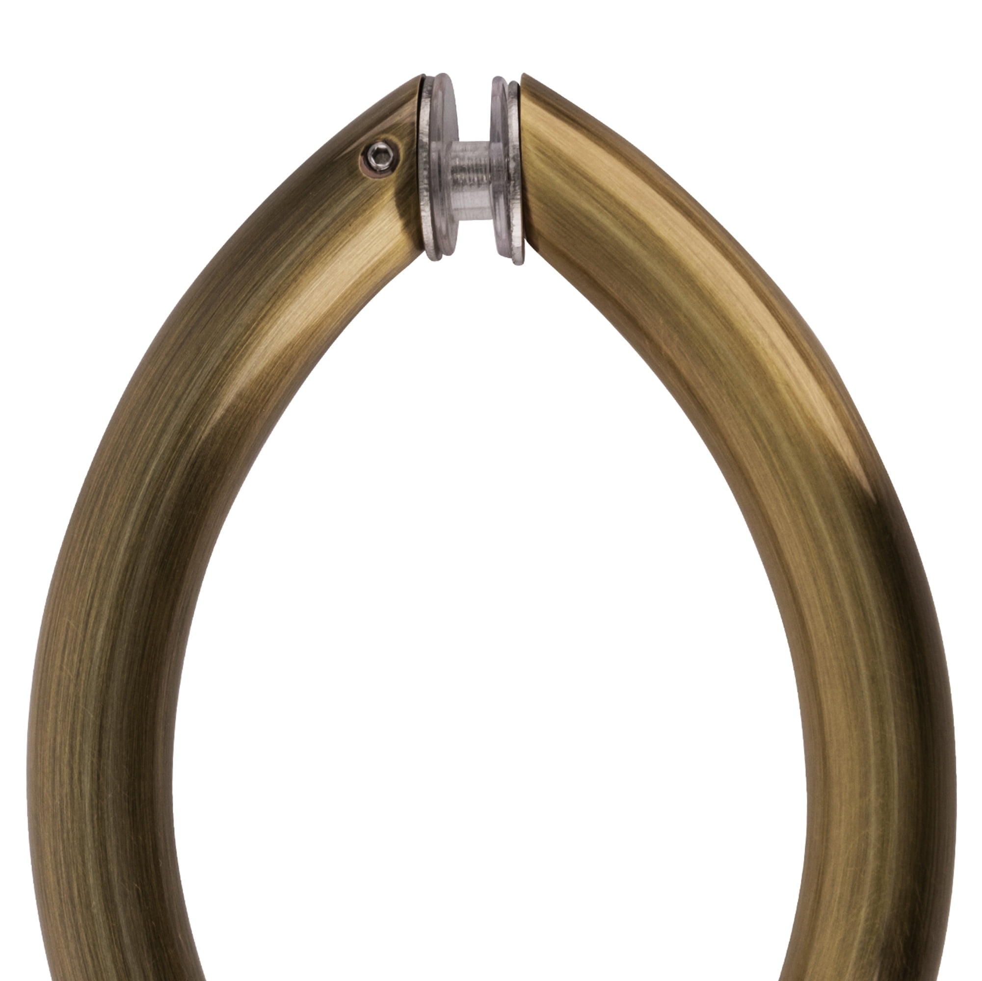 CRL CSH6X6ABR Antique Brass 6" Crescent Style Back-to-Back Pull Handles Without Metal Washers