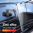 thumbnail image 3 of SGACAI Soporte magnético para teléfono de coche con ventosa de aleación de aluminio y metal giratorio de 360 grados, 3 of 6