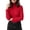 Red, variant on Amkhujs Fall Tops for Women Trendy Turtleneck Elegant Ribbed Knit Tops Casual Solid Fitted Basic Long Sleeve Tops