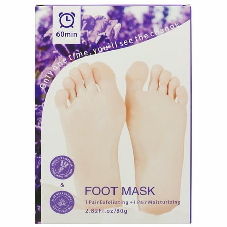 Exfoliating Foot Peel Mask 2 Pairs For Softer, Smooth Feet,Exfoliating Booties for Peeling off Calluses & Dead Skin Gently, Get new baby soft feet in 1-2