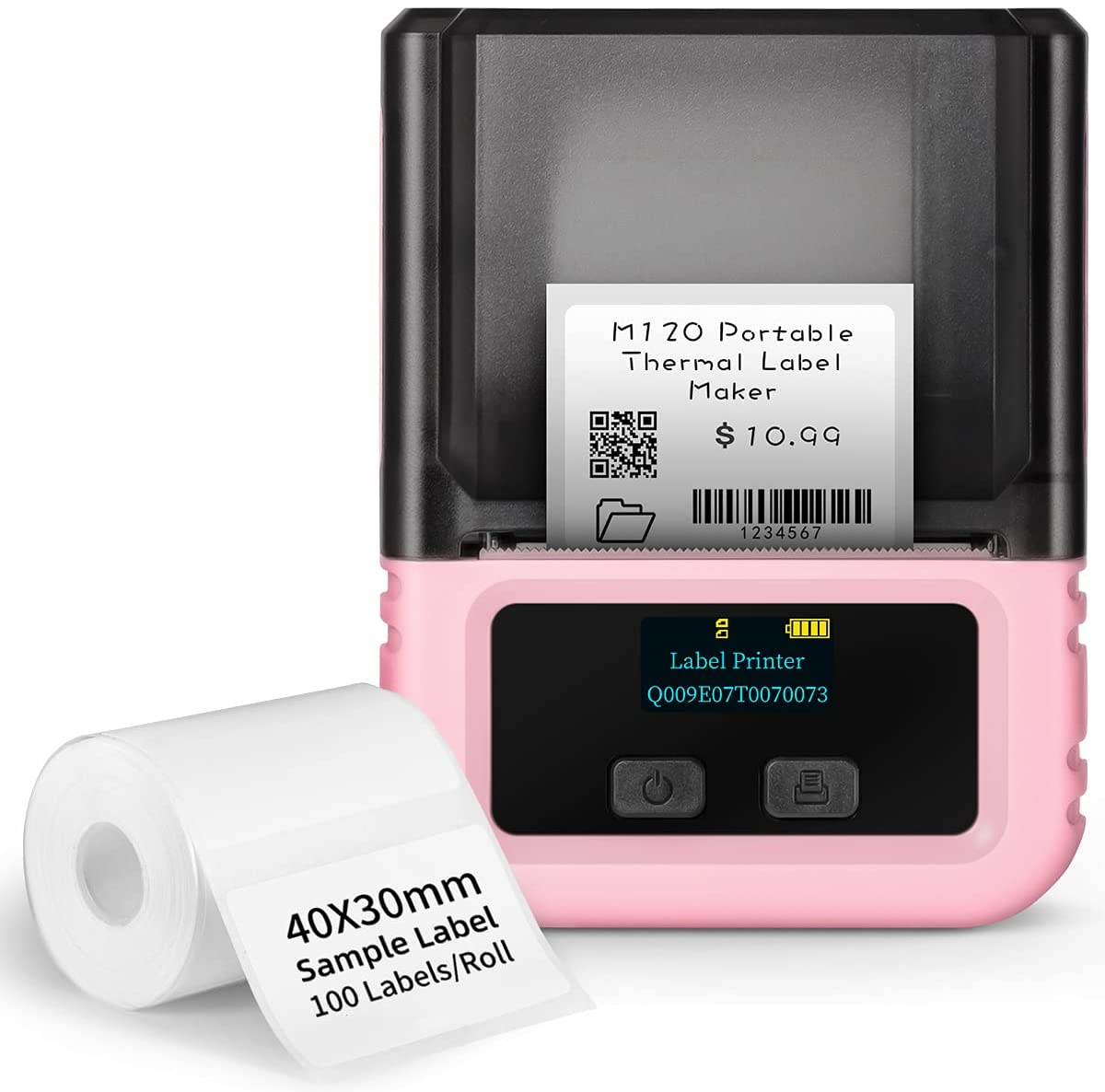 Label Maker Printer Machine, Bmatwk 2021 Upgrade M120 Portable