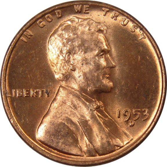 1953 D Lincoln Wheat Cent BU Uncirculated Mint State Bronze Penny 1c Coin