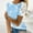Blue#1, variant on GaThRRgYP Womens Plus Size Tops Short Sleeve,Women's Printed Short Sleeved Round Neck Casual Pullover with Lace Top Purple S