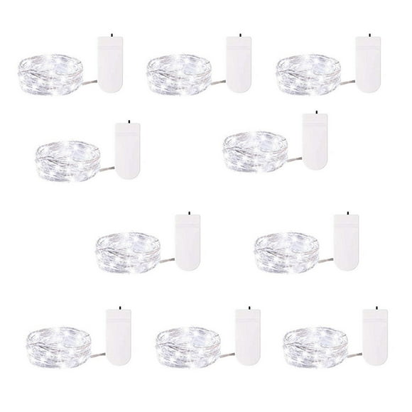 Celebrations Led Christmas Lights 10Pcs 1M10Led Light Battery String Copper Wire Decor Christmas Battery Christmas Lights Mini Battery Led Christmas Lights Led Battery Christmas Lights