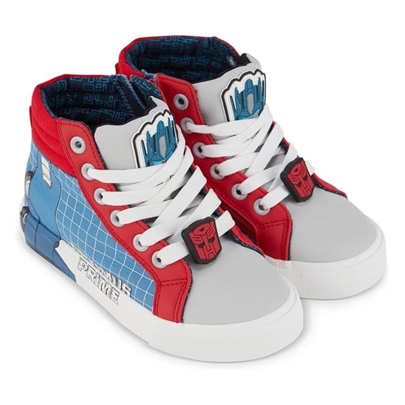 Transformers Boys Sneaker, Lace Up High-Top Optimus Prime Shoes Royal Red – 2