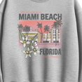 thumbnail image 2 of Instant Message - Miami Beach Florida Oversized Fleece Crew Sweatshirt, 2 of 5
