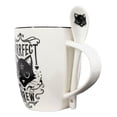 thumbnail image 2 of Wicca Sacred Pentacle Cat Purrfect Love Brew Porcelain Mug With Spoon Set 13oz, 2 of 10