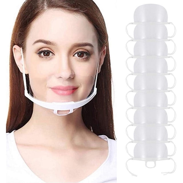 EcoNesxp Clean Anti-Fog Universal Transparent Half Mouth Protection Screen 10 Pack Mouth Protection Screen Clean Anti-Fog Mouth Protection Screen Universal Transparent Half F
