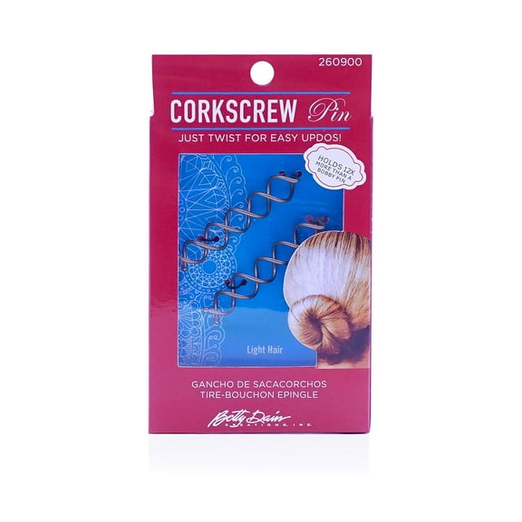 Betty Dain Corkscrew Hair Pin Light Hair (2 Pack)