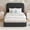 Black2.0, variant on 4 Ever Full Size Double Bedframe, Modern White with Backboard and Footboard