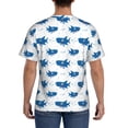 thumbnail image 3 of Vsdgher Party Shark Cute Print Men's Dry Fit Mesh Athletic Shirts Moisture Wicking Tennis T-Shirt Tops, 3 of 9