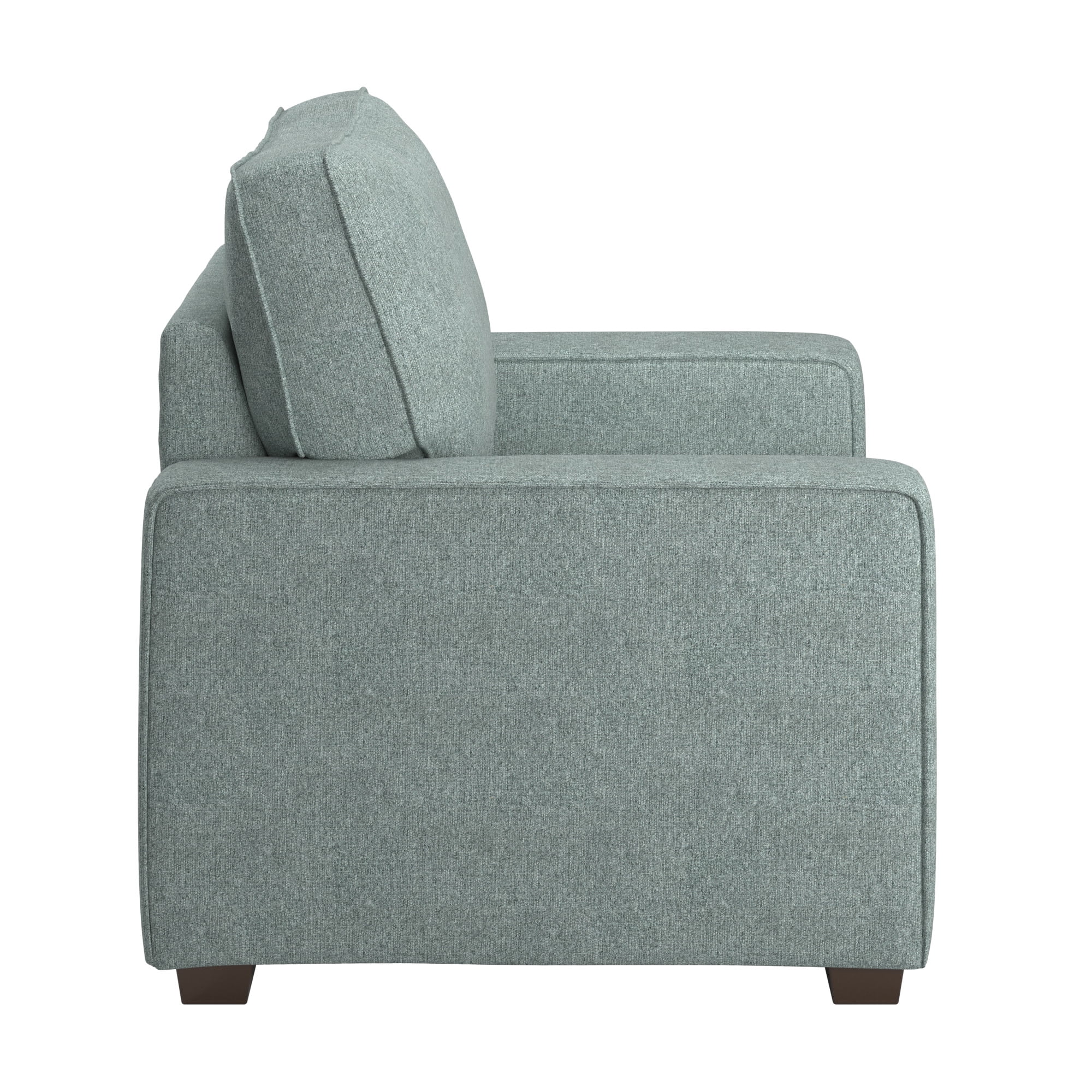 Weston Home Svolvar Modern Fabric Upholstered Square Arm Accent Chair, Sea Mist Green Fabric