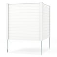 thumbnail image 1 of Gymax PP Privacy Fence Screen 48'' H x 48'' W 2 Panels No-Dig Air Conditioner Trash Can Pool Equipment Enclosure White, 1 of 10