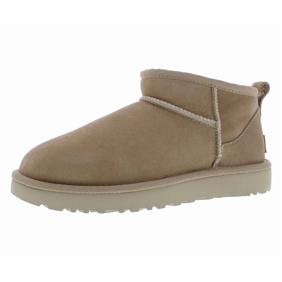 UGG Classic Ultra Mini Boot Suede Womens Shoes Size 11, Color: Sand