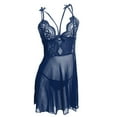 thumbnail image 4 of MEICHEN Night Gowns for Women Women Lingerie Open Front Dress Lace Chemise Sleepwear Mesh Nightgown with Thong Women's Sleep Dress, 4 of 4