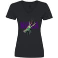 thumbnail image 3 of Inktastic NOLA Mardi Gras Crayfish in Purple Women's V-Neck T-Shirt, 3 of 5