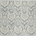 thumbnail image 4 of SAFAVIEH Blossom Travis Geometric Wool Area Rug, Blue/Ivory, 6' x 6' Square, 4 of 7