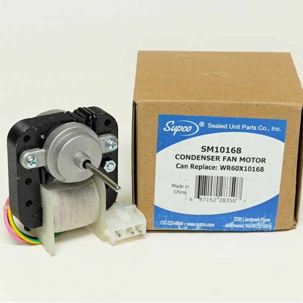 Supco SM10168 Refrigerator Condenser Fan Motor for GE WR60X10168