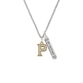 thumbnail image 2 of Delight Jewelry Goldtone Crystal Initial - P - Silvertone Always My Mother Bar Charm Necklace, 23", 2 of 4