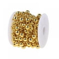 thumbnail image 3 of 32.8 Ft Gold Christmas Bead Garland Bead Wreath for Christmas Tree Holiday Thanksgiving Wedding Birthday Party Supplies, 3 of 7