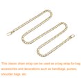 thumbnail image 3 of Uxcell Iron Flat Chain Strap, 39" Handbag Chains Purse Straps DIY Replacement, Gold, 3 of 6