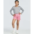 thumbnail image 6 of Real Essentials 4 Pack: Girls Athletic Performance Dry-Fit Running Shorts With Drawstring & Pockets, 6 of 7