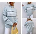thumbnail image 2 of UZMOG Sweaters for Women, Women's Sweaters Casual Knitted Pullover Sweaters Long Sleeve Mock Neck Tops, Fall Winter Fashion Clothing, 2 of 5