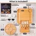 thumbnail image 3 of Tabla de charcutería Woodenhouse, bandeja de queso de bambú con utensilios, 3 of 8