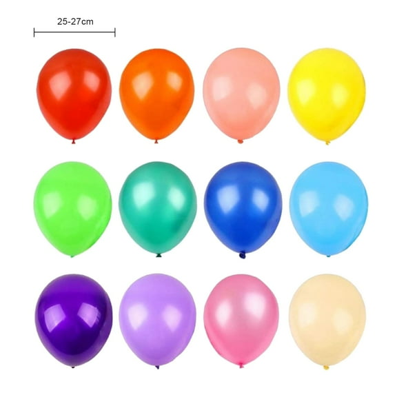 Camnix 100 Pack Balloons Assorted Color 10 Inches Rainbow Latex Balloons, 11 Bright Color Balloon Arch Kit, for Birthday Baby Shower Wedding Party Decorations