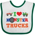 thumbnail image 3 of Inktastic I Love Trucks Boys or Girls Baby Bib, 3 of 4