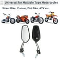 thumbnail image 7 of Unique Bargains 1 Set Universal Motorcycle Rear View Mirrors Adjustable Bar End Side Mirrors Mount M8/M10 Carbon Fiber Pattern Black Aluminum Alloy Prismatic Shape, 7 of 7