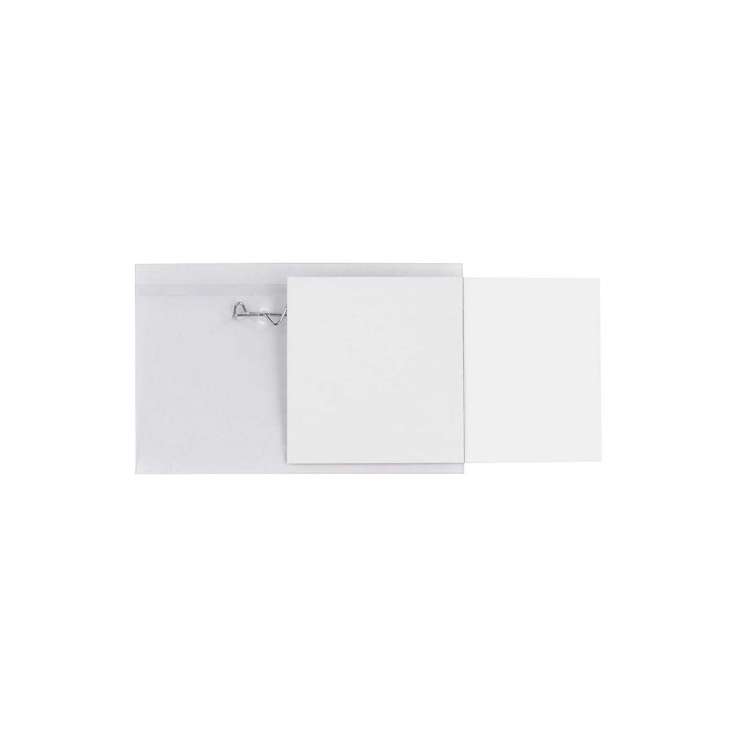 JAM PAPER Plastic Name Tags with Pin 3 5/8" x 2 1/4" Clear 96/Pack (401139015a)