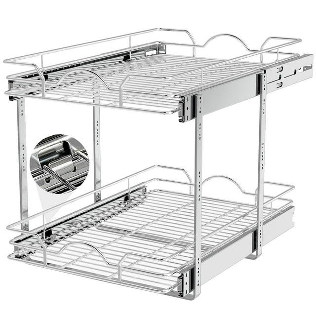 Organizador para gabinete OCG de 2 niveles 36 x 53 x 40 cm cromado