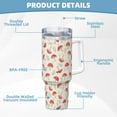 thumbnail image 5 of Sikiie Cartoon Flat Mushrooms Insulated Stainless Water Bottle Lid Travel Mug Cup Insulated Tumblers Cup 40oz Ice Bully With Handle, 5 of 8